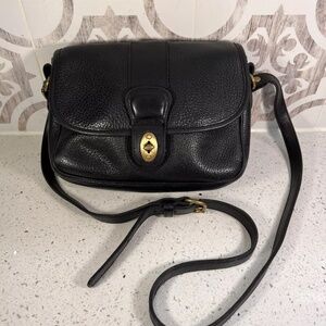 COACH GLENWOOD CROSSBODY PURSE BAG, BLACK PEBBLED LEATHER VINTAGE